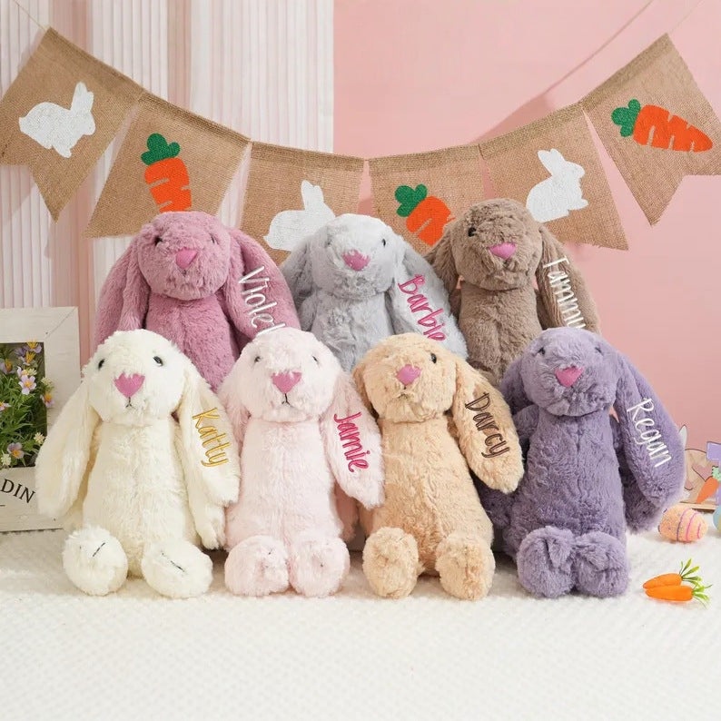 Custom Embroidered Rabbit Plush Toy