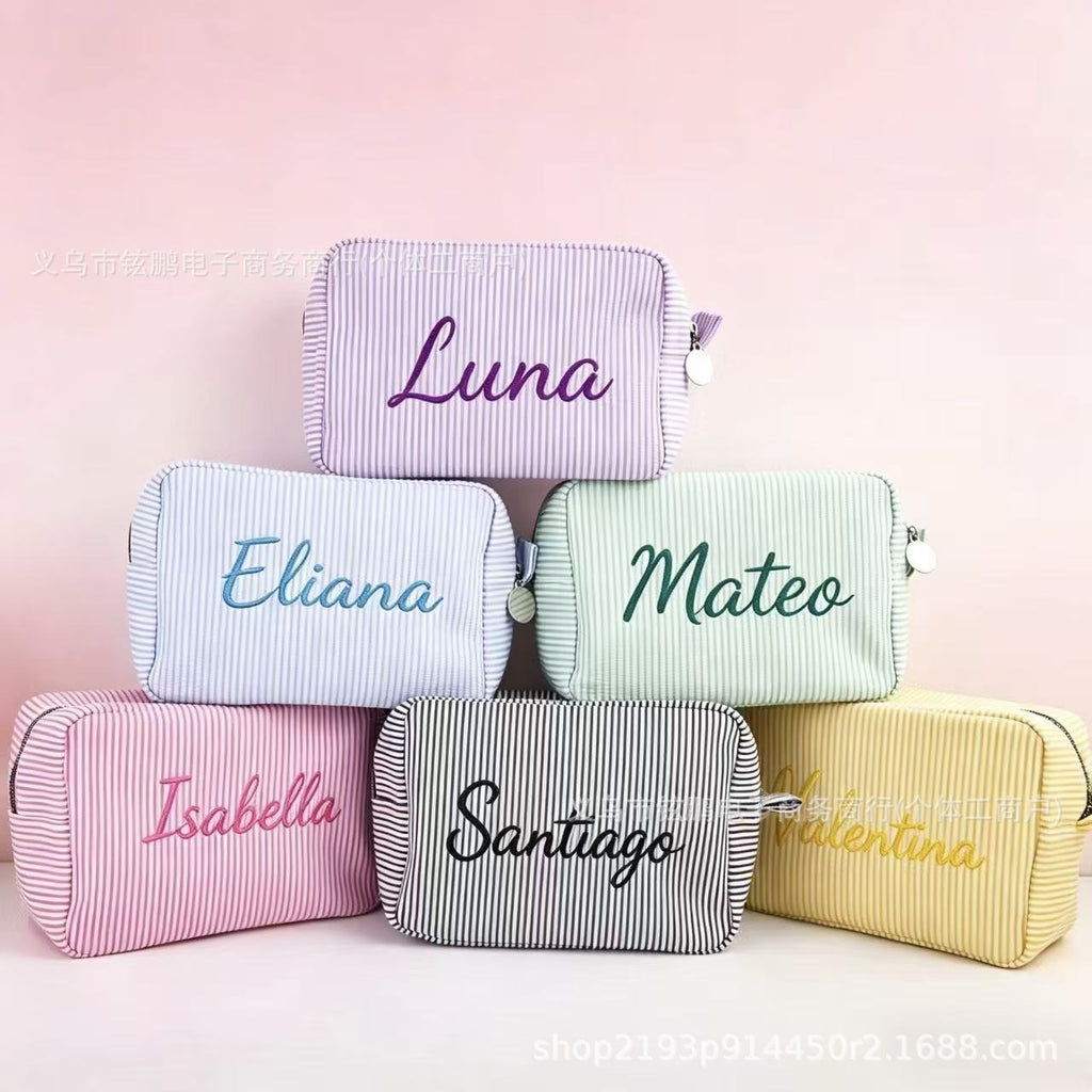 Personalized Embroidered Custom Makeup and Toiletry Organizer Bag