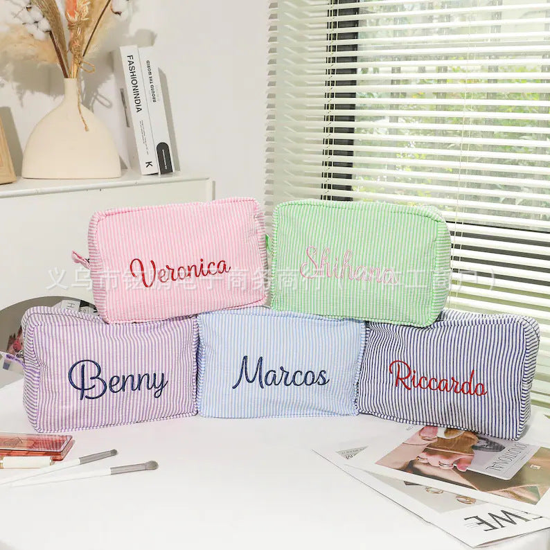 Personalized Embroidered Custom Makeup and Toiletry Organizer Bag