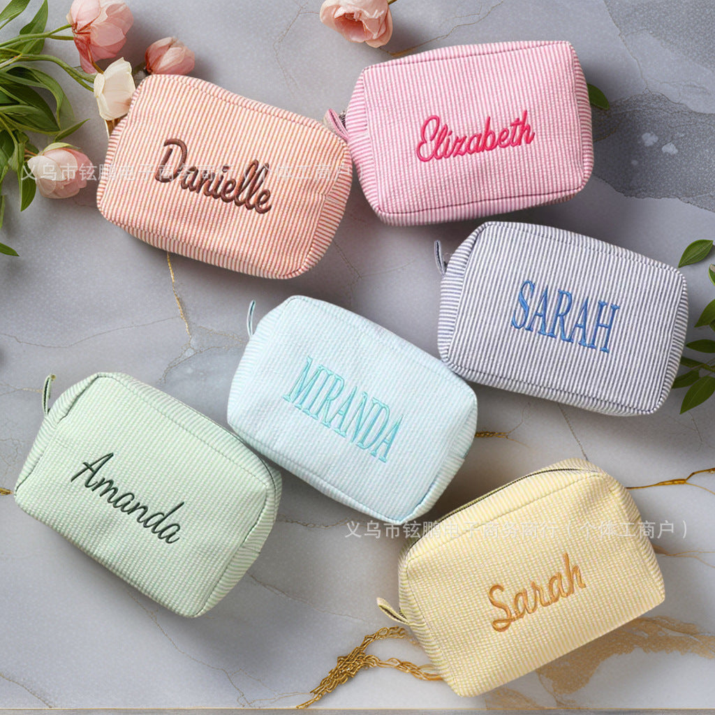 Personalized Embroidered Custom Makeup and Toiletry Organizer Bag